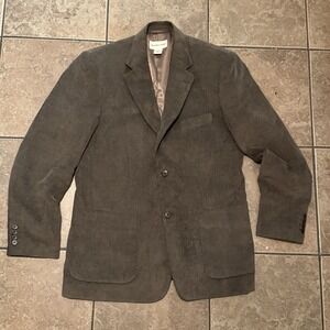 Pronto Uomo Sport Brown Corduroy Blazer Jacket Classic Casual Size L